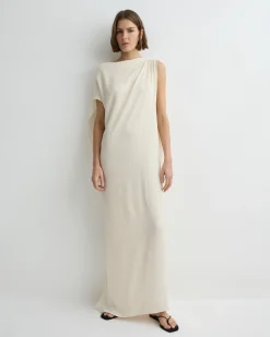 BONDI BORN Maxi Dresses|Dresses*Ardea Asymmetric Maxi Dress - Pearl