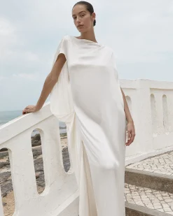 BONDI BORN Maxi Dresses|Dresses*Ardea Asymmetric Maxi Dress - Pearl