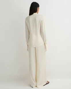 BONDI BORN Tops|Matching Separates*Ardea Fitted Blouse - Pearl