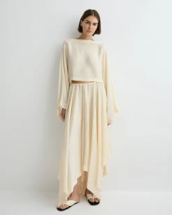 BONDI BORN Tops|Matching Separates*Ardea Kimono Top - Pearl