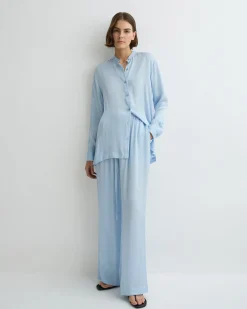 BONDI BORN Tops|Matching Separates*Ardea Long Sleeve Shirt - Hydrangea