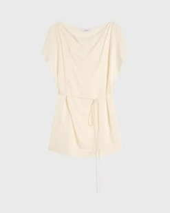 BONDI BORN Tops|Matching Separates*Ardea Split Shoulder Top - Pearl