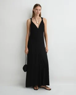 BONDI BORN Maxi Dresses|Dresses*Ardea Twist Shoulder Maxi Dress - Black