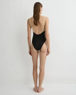 BONDI BORN One Pieces*Bernadette One Piece - Black & Porcelain (Embodee™ ) BLC
