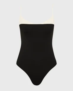 BONDI BORN One Pieces*Bernadette One Piece - Black & Porcelain (Embodee™ ) BLC