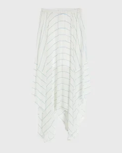 BONDI BORN Cover-ups|Skirts*Capri Silk Square Skirt - Smoke Stripe