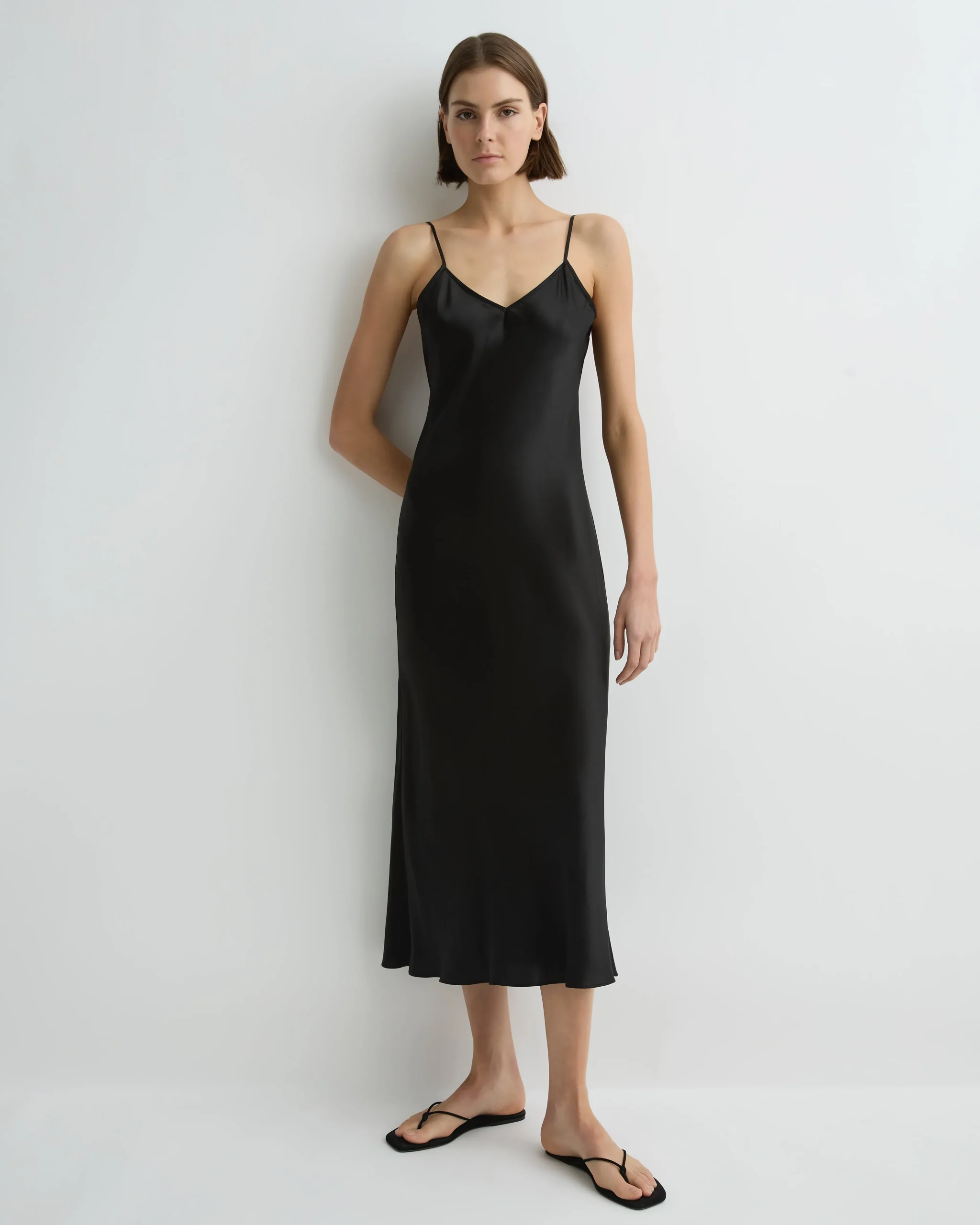 BONDI BORN Midi Dresses|Maxi Dresses*Como Long Bias Slip Dress - Black