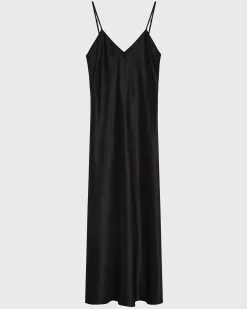 BONDI BORN Midi Dresses|Maxi Dresses*Como Long Bias Slip Dress - Black