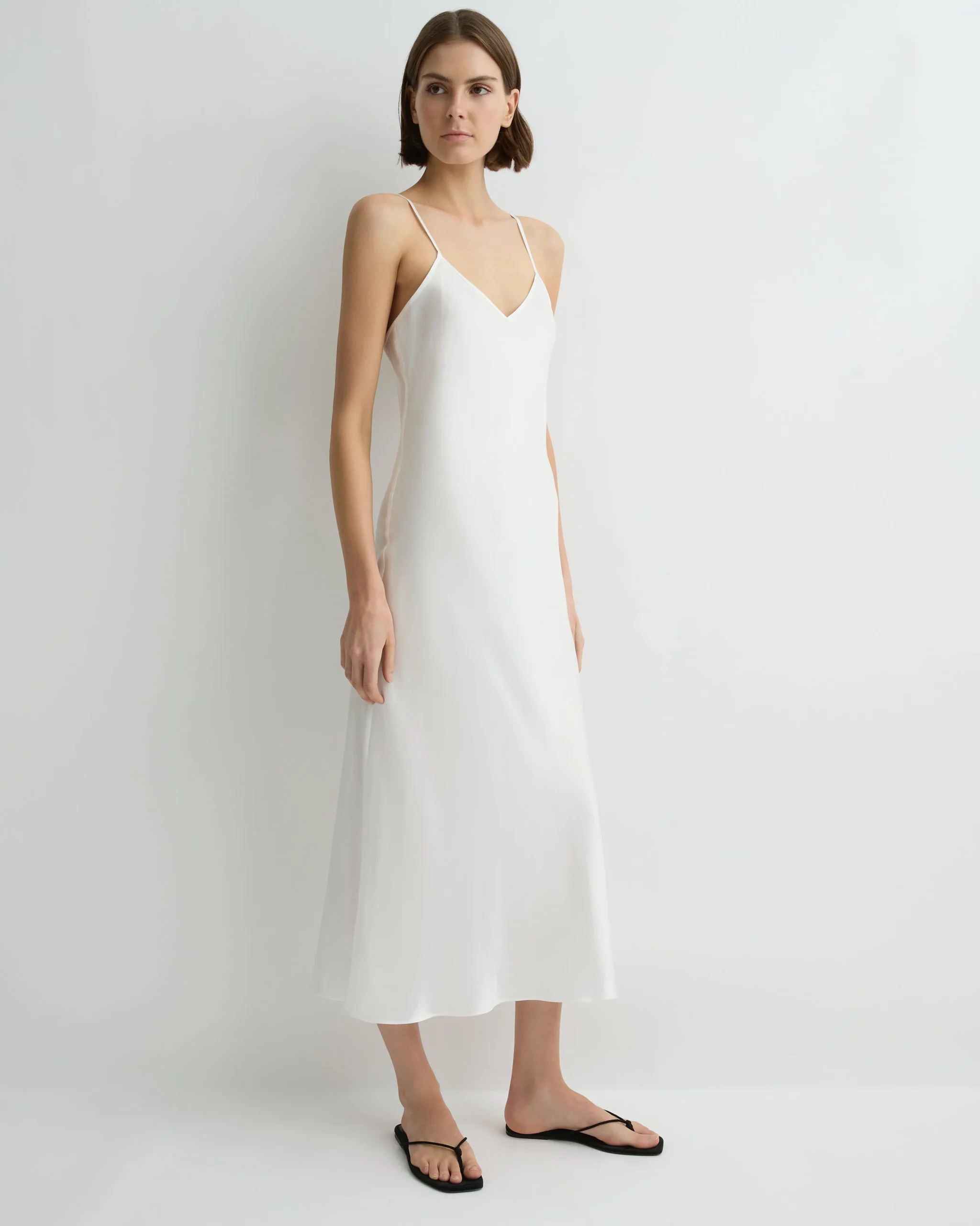 BONDI BORN Midi Dresses|Maxi Dresses*Como Long Bias Slip Dress - White