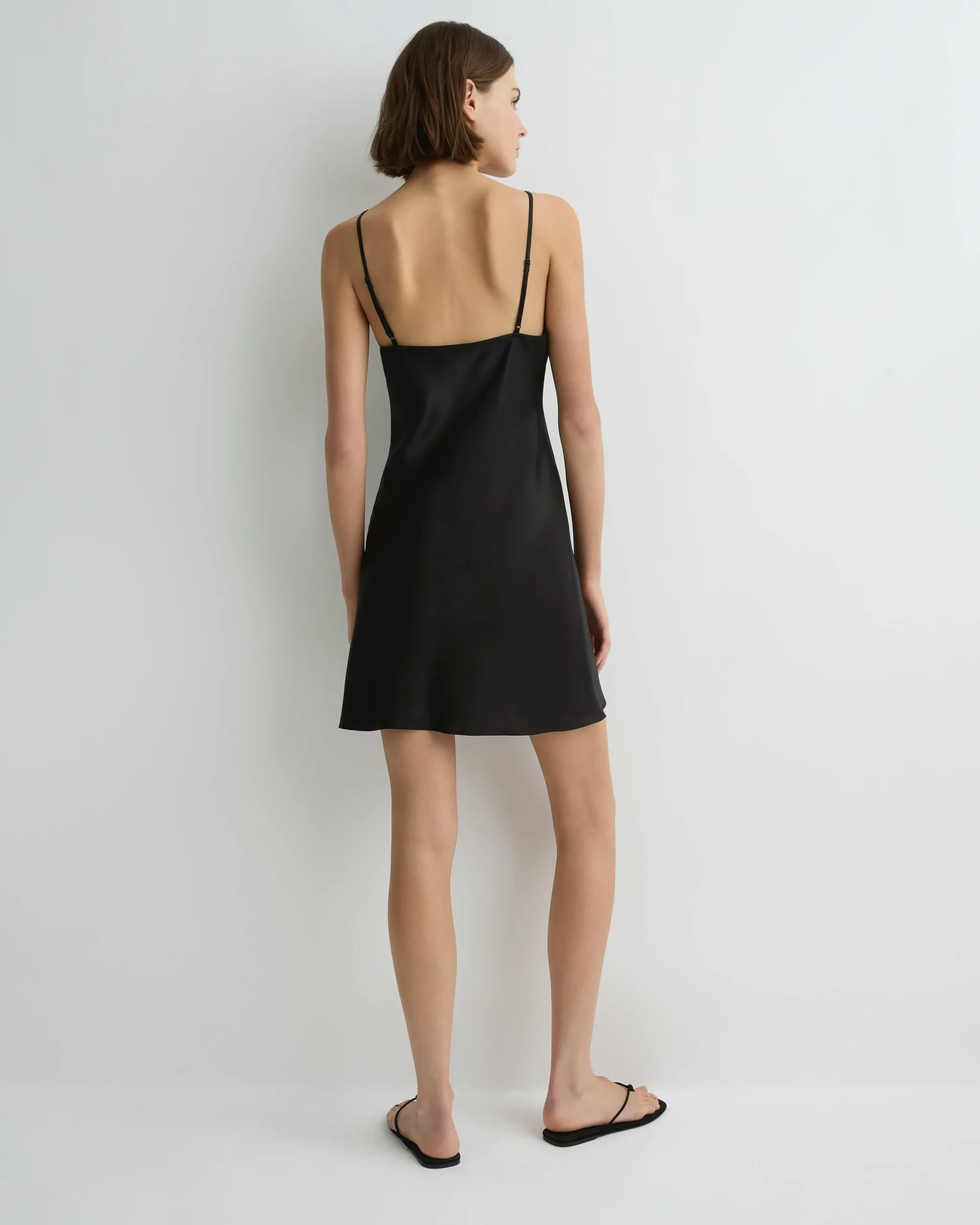 BONDI BORN Mini Dresses|Dresses*Como Short Bias Slip Dress - Black