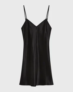 BONDI BORN Mini Dresses|Dresses*Como Short Bias Slip Dress - Black