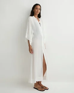 BONDI BORN Cover-ups*Cremona Kimono Sleeve Coverup - White