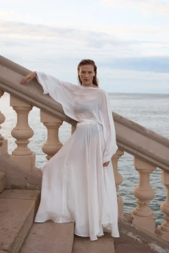 BONDI BORN Cover-ups|Tops*Cremona Kimono Top - White