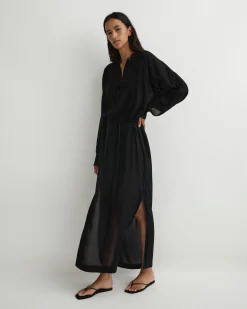 BONDI BORN Cover-ups|Dresses*Cremona Long Tunic Dress - Black