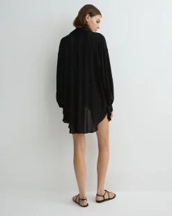 BONDI BORN Cover-ups|Tops*Cremona Oversize Shirt - Black