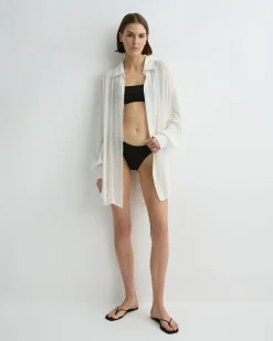 BONDI BORN Cover-ups|Tops*Cremona Oversize Shirt - White
