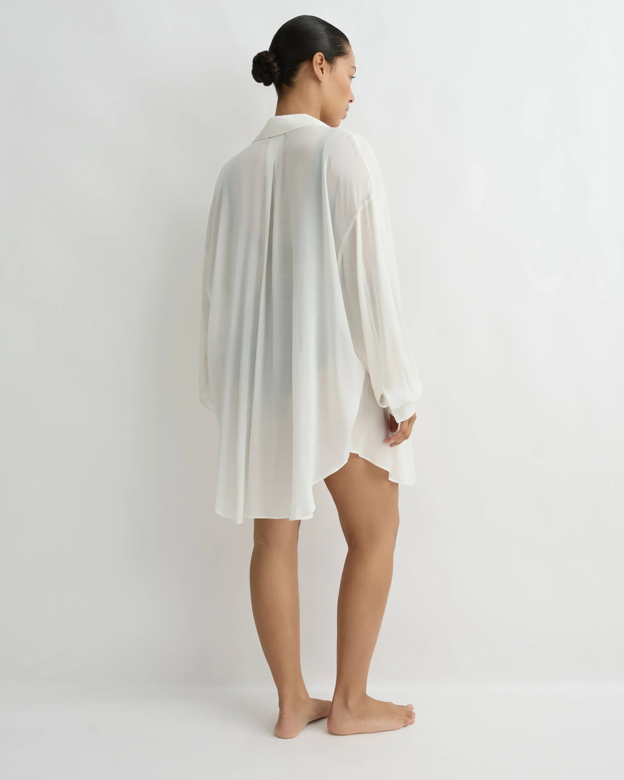 BONDI BORN Cover-ups|Tops*Cremona Oversize Shirt - White
