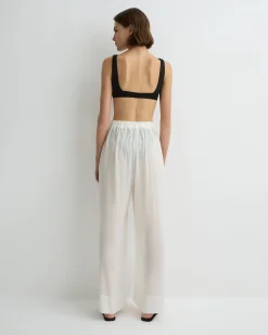 BONDI BORN Cover-ups|Pants & Shorts*Cremona Sheer Pant - White