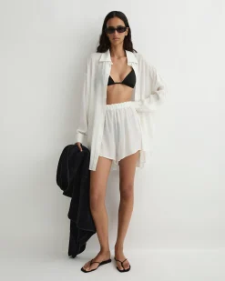 BONDI BORN Cover-ups|Pants & Shorts*Cremona Short - White