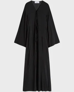 BONDI BORN Cover-ups*Cremona Tie-Front Maxi Coverup - Black