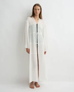 BONDI BORN Cover-ups*Cremona Tie-Front Maxi Coverup - White