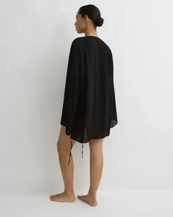BONDI BORN Cover-ups*Cremona Tie-Front Mini Coverup - Black