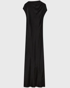 BONDI BORN Maxi Dresses|Dresses*Faro Draped Shoulder Bias Dress - Black