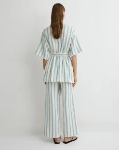 BONDI BORN Cover-ups|Pants & Shorts*Finn Drawstring Pant - Dusk Stripe