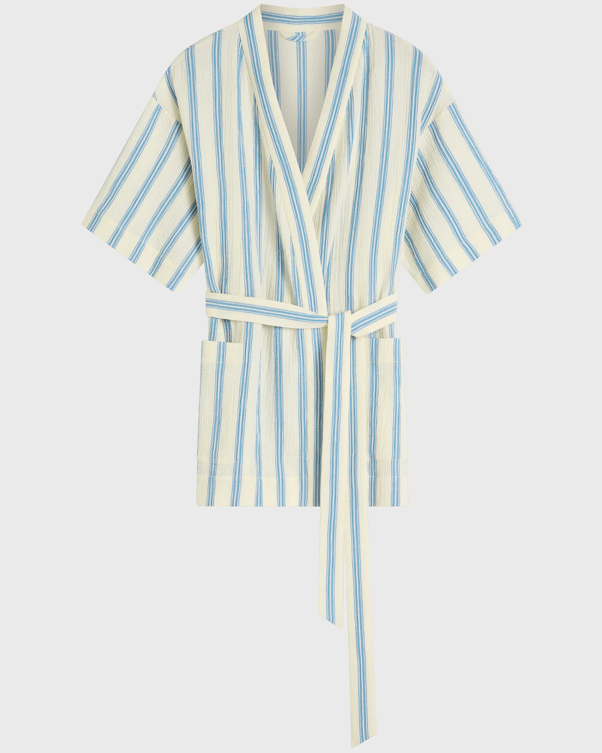 BONDI BORN Cover-ups|Dresses*Finn Wrap Tunic - Dusk Stripe