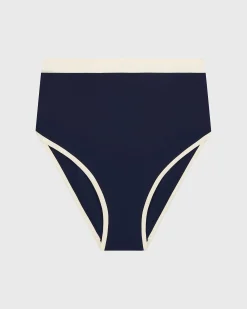 BONDI BORN Bikini Bottoms*Jayde Bikini Bottom - Navy & Pearl (Sculpteur®) navy-pearl