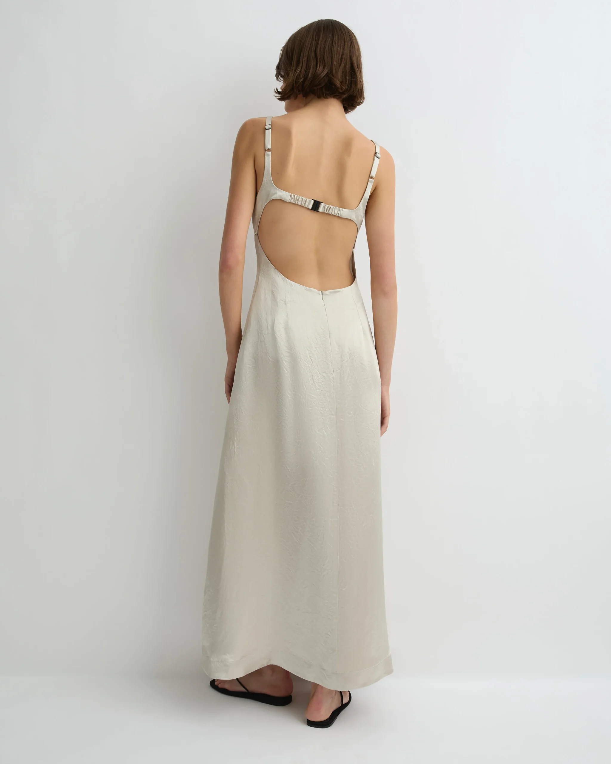 BONDI BORN Maxi Dresses|Dresses*Kobe Exposed Back Maxi Dress - Silver