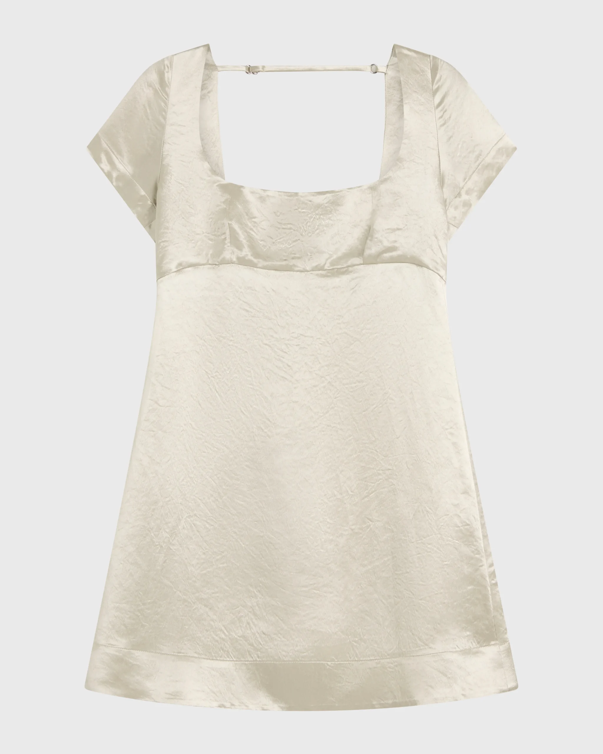 BONDI BORN Mini Dresses|Dresses*Kobe Short Sleeve Mini Dress - Silver