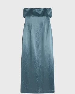 BONDI BORN Midi Dresses|Maxi Dresses*Kobe Strapless Maxi Dress - Steel Blue steel-blue