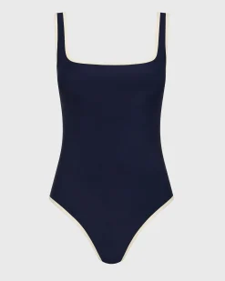 BONDI BORN One Pieces*McKenna One Piece - Navy & Pearl (Sculpteur®) Navy u0026 Pearl
