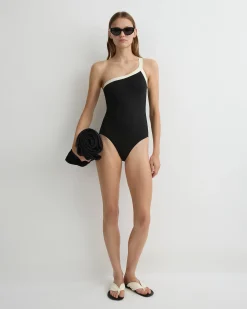 BONDI BORN One Pieces*Nicky One Piece - & Porcelain (Embodee™) Black