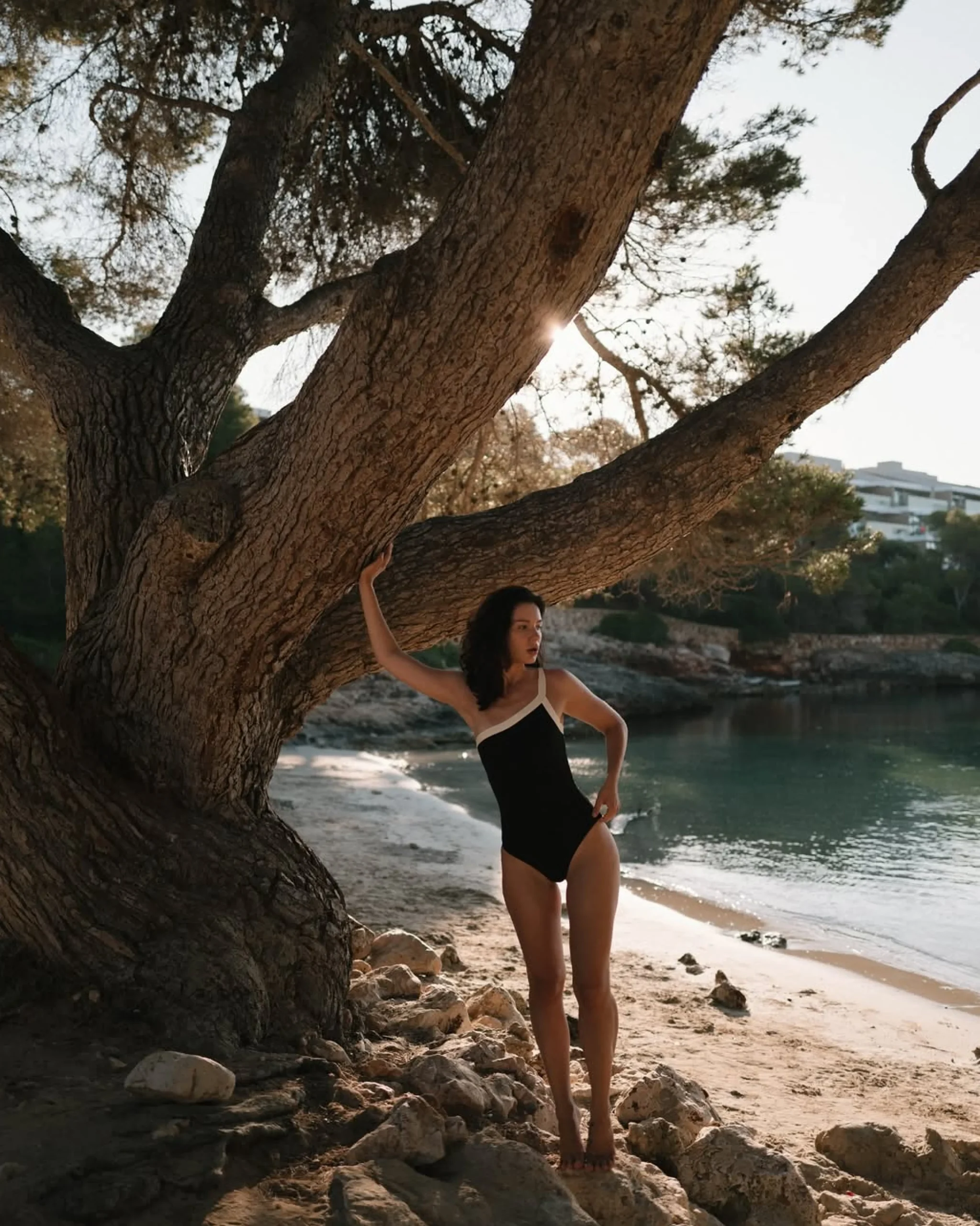 BONDI BORN One Pieces*Nicky One Piece - & Porcelain (Embodee™) Black