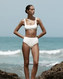 BONDI BORN Bikini Bottoms*Poppy Bikini Bottom - (Embodee™) Porcelain