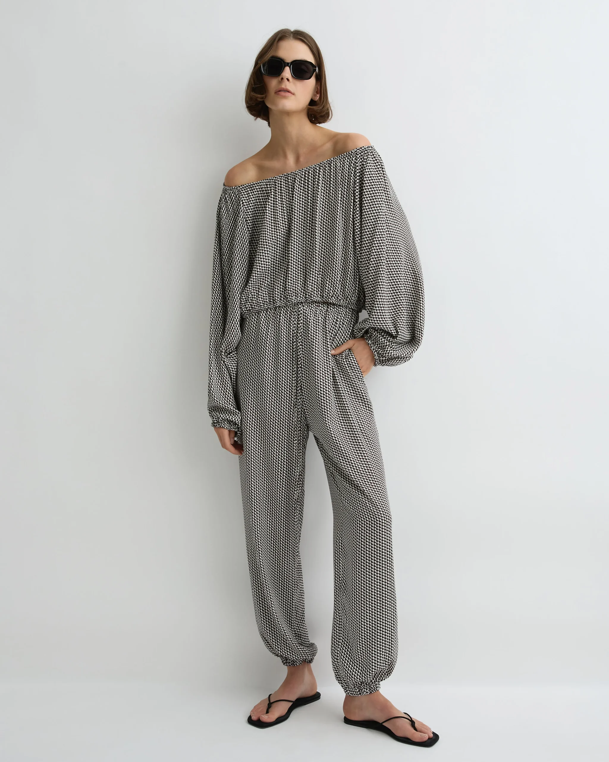 BONDI BORN Pants & Shorts|Matching Separates*Salema Balloon Pant - Mocha Dot mocha-dot