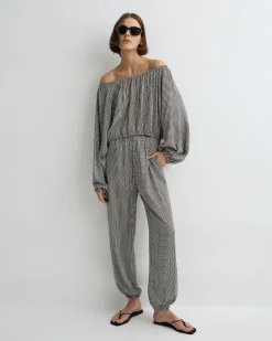 BONDI BORN Tops|Matching Separates*Salema Balloon Top - Mocha Dot mocha-dot