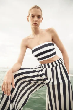 BONDI BORN Bikini Tops*Stella Bikini Top – Navy & White Stripe (Embodee™) Navy Stripe