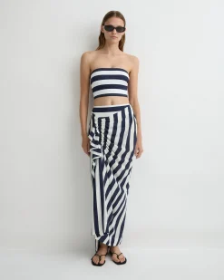 BONDI BORN Bikini Tops*Stella Bikini Top – Navy & White Stripe (Embodee™) Navy Stripe