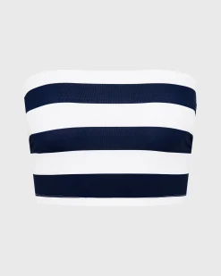 BONDI BORN Bikini Tops*Stella Bikini Top – Navy & White Stripe (Embodee™) Navy Stripe
